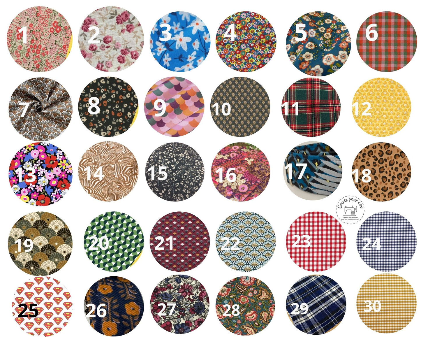 Bandana - headband - chouchou matchy matchy tissu au choix