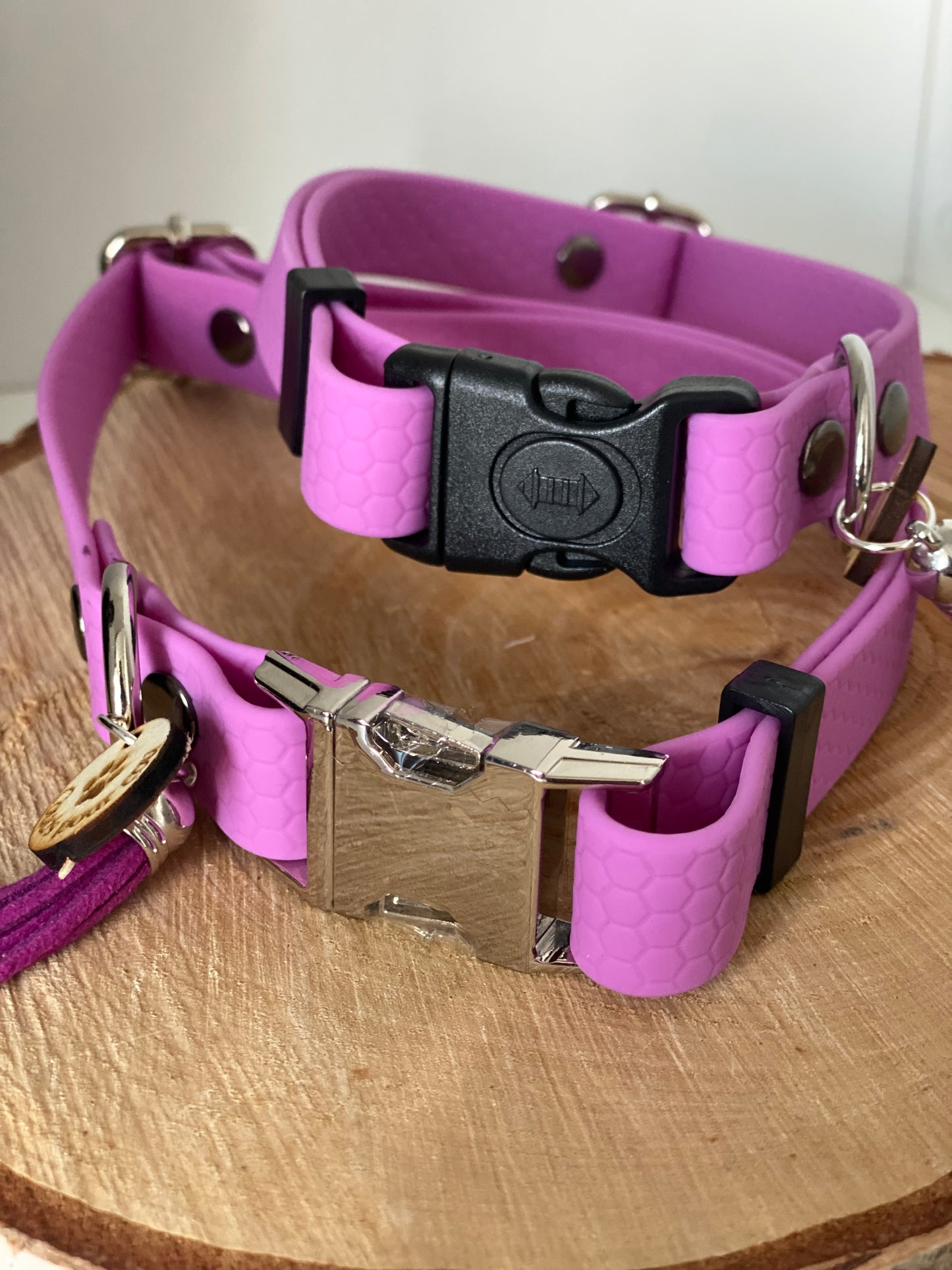 Colliers Réglables pour Chiens – sangle hexa LAVANDE