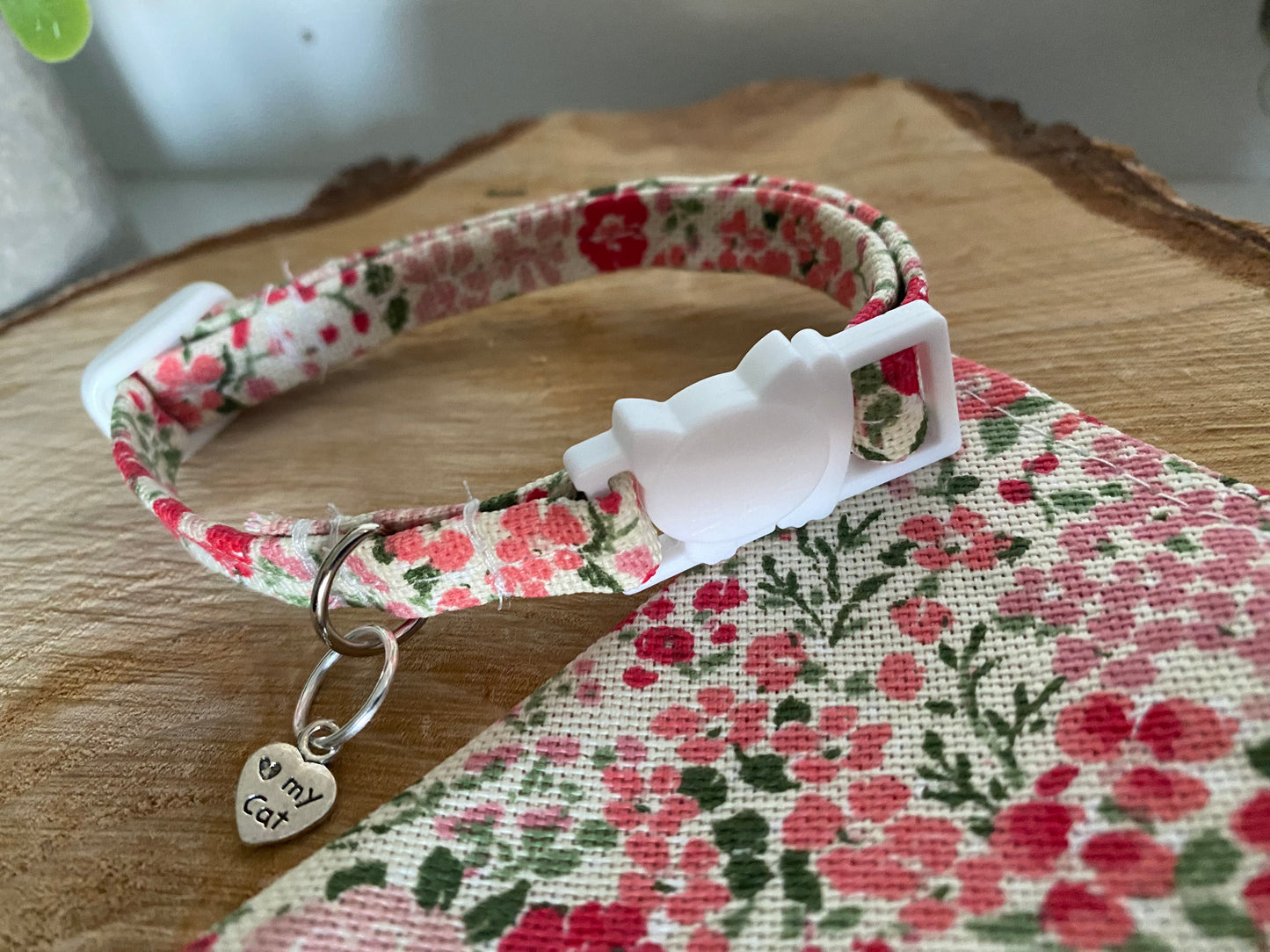 Collier Anti Etranglement Fait Main avec Bandana Assorti - violette