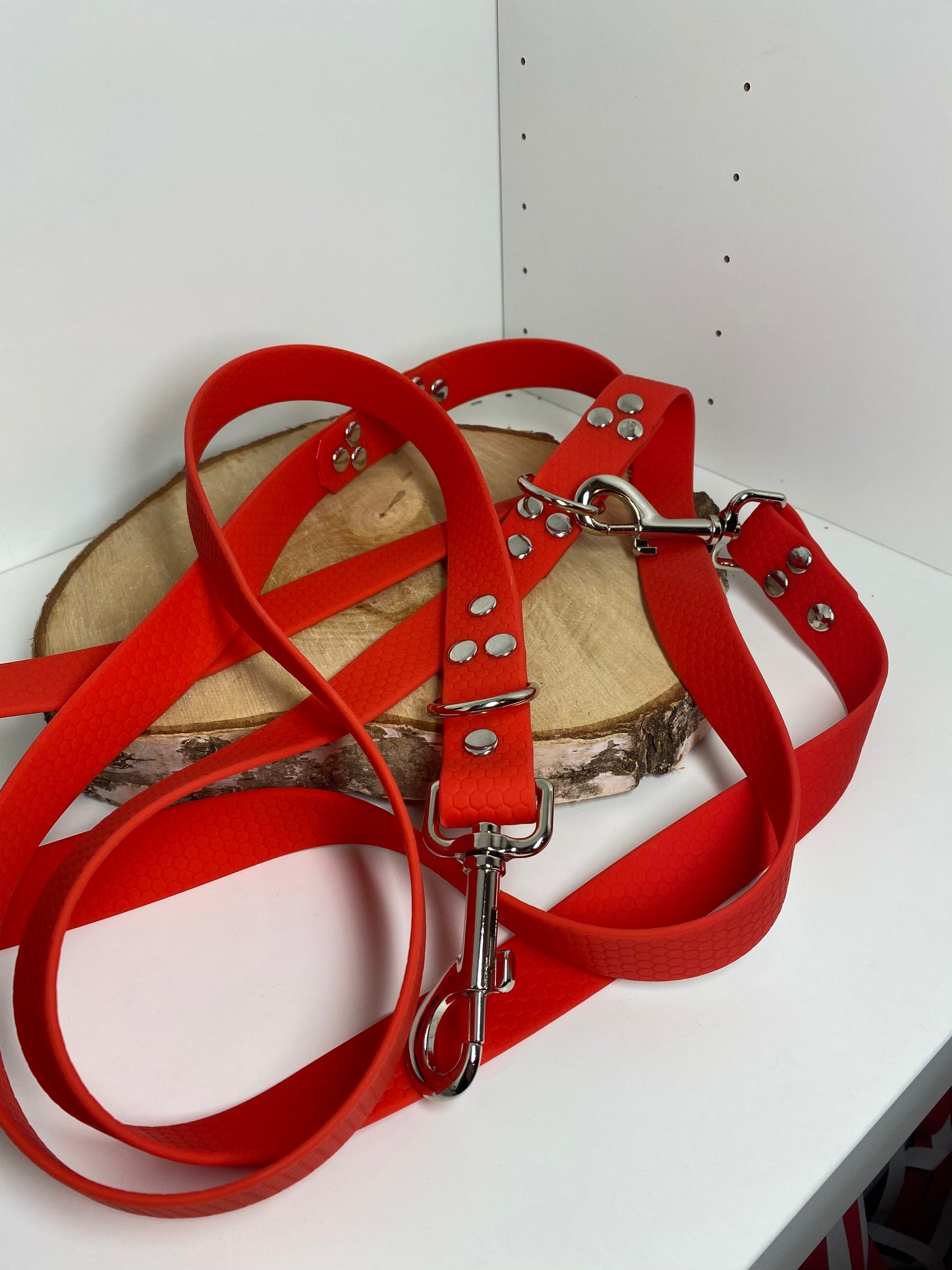 Collier réglable hexa rouge avec ou sans laisse