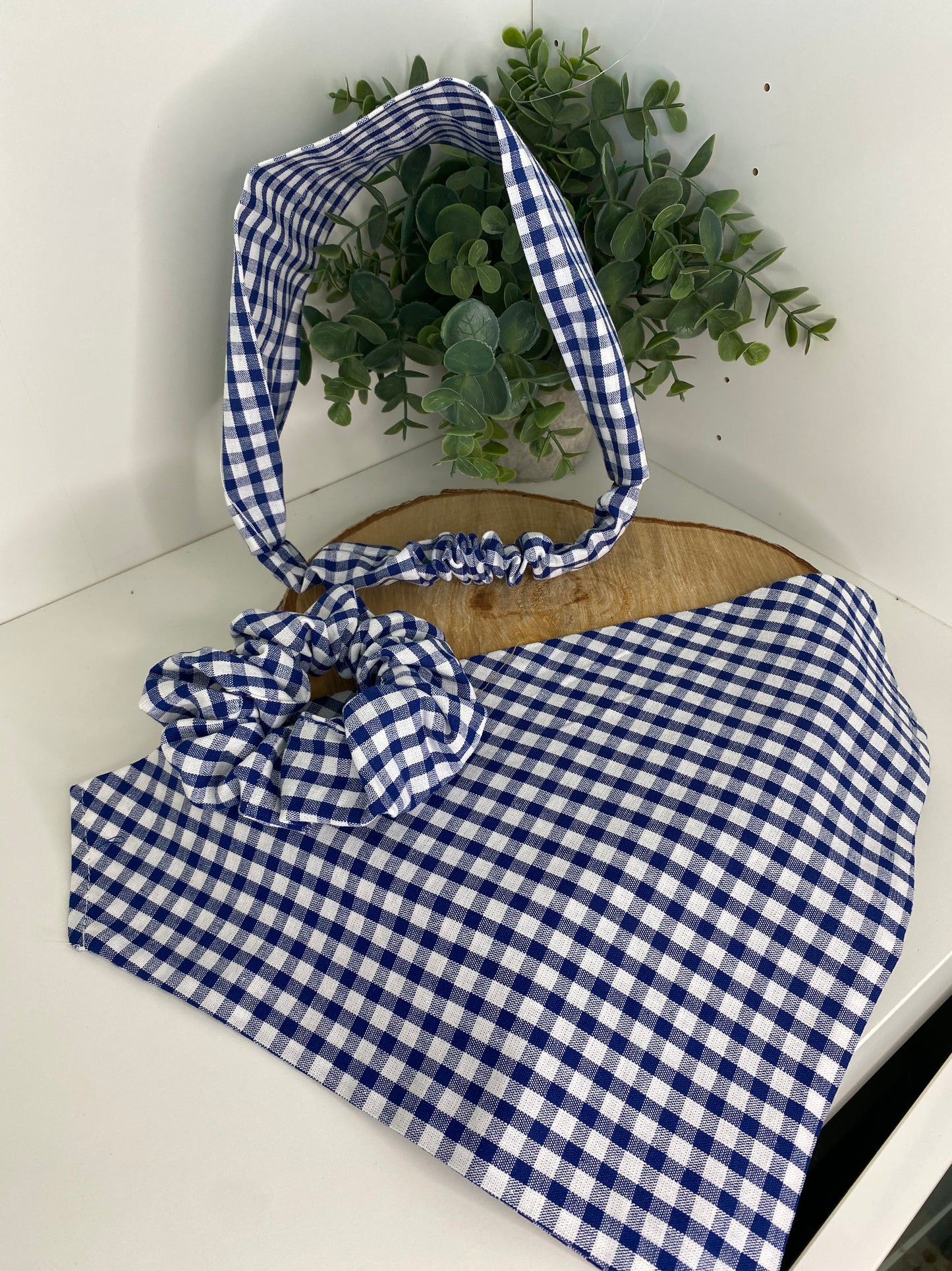 Chouchou assorti – Matchy Matchy humain & chien ou chat collection vichy bleu