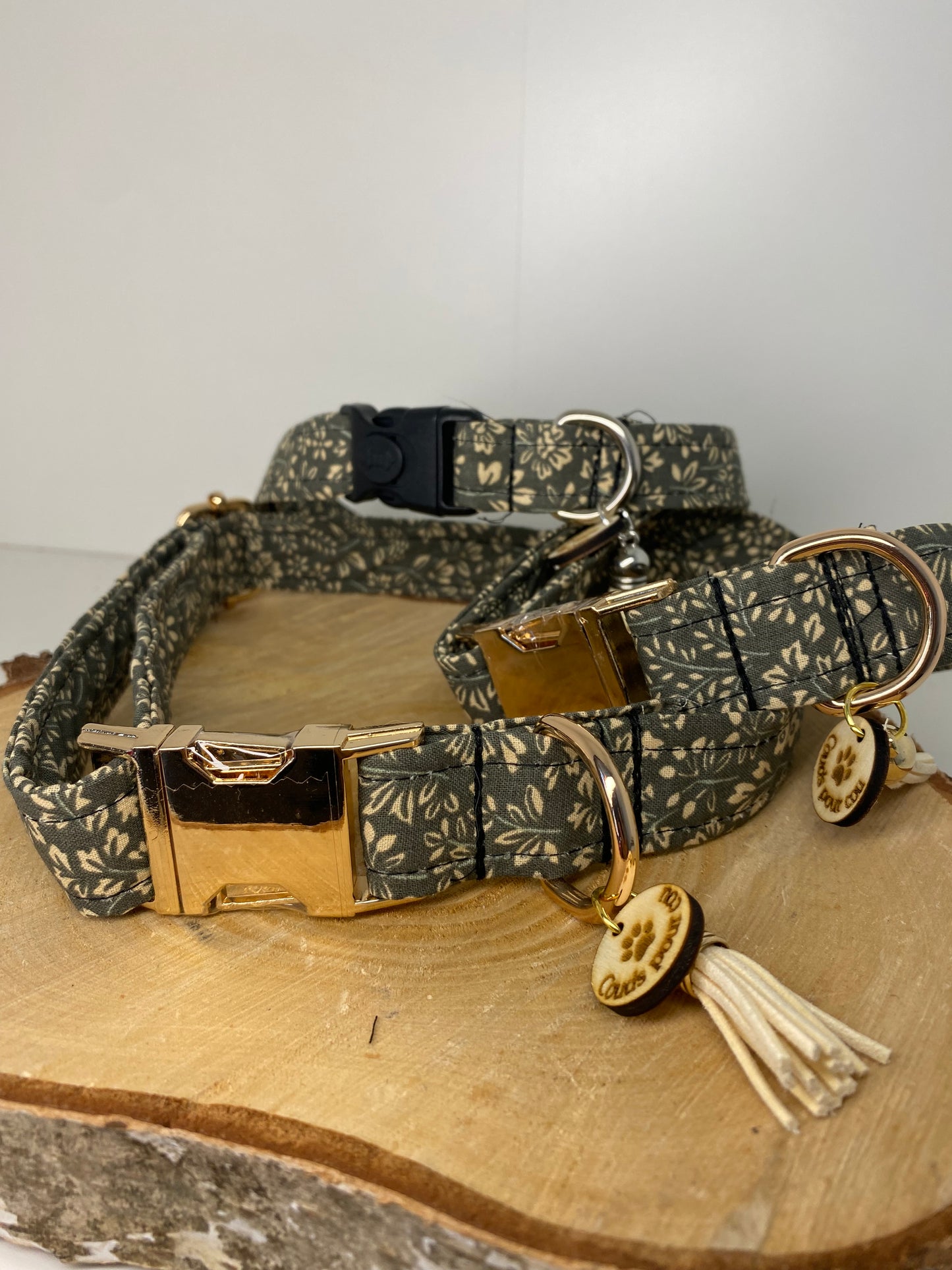 Collier en tissu et sangle pour chien – Réglable et personnalisable collection sidney