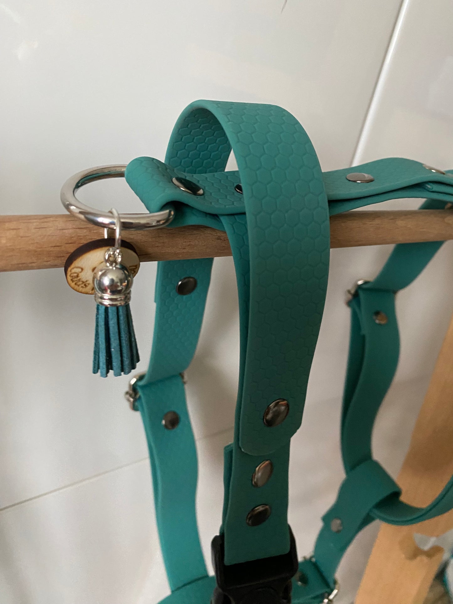 Harnais en H ajustable et imperméable pour chien - vert