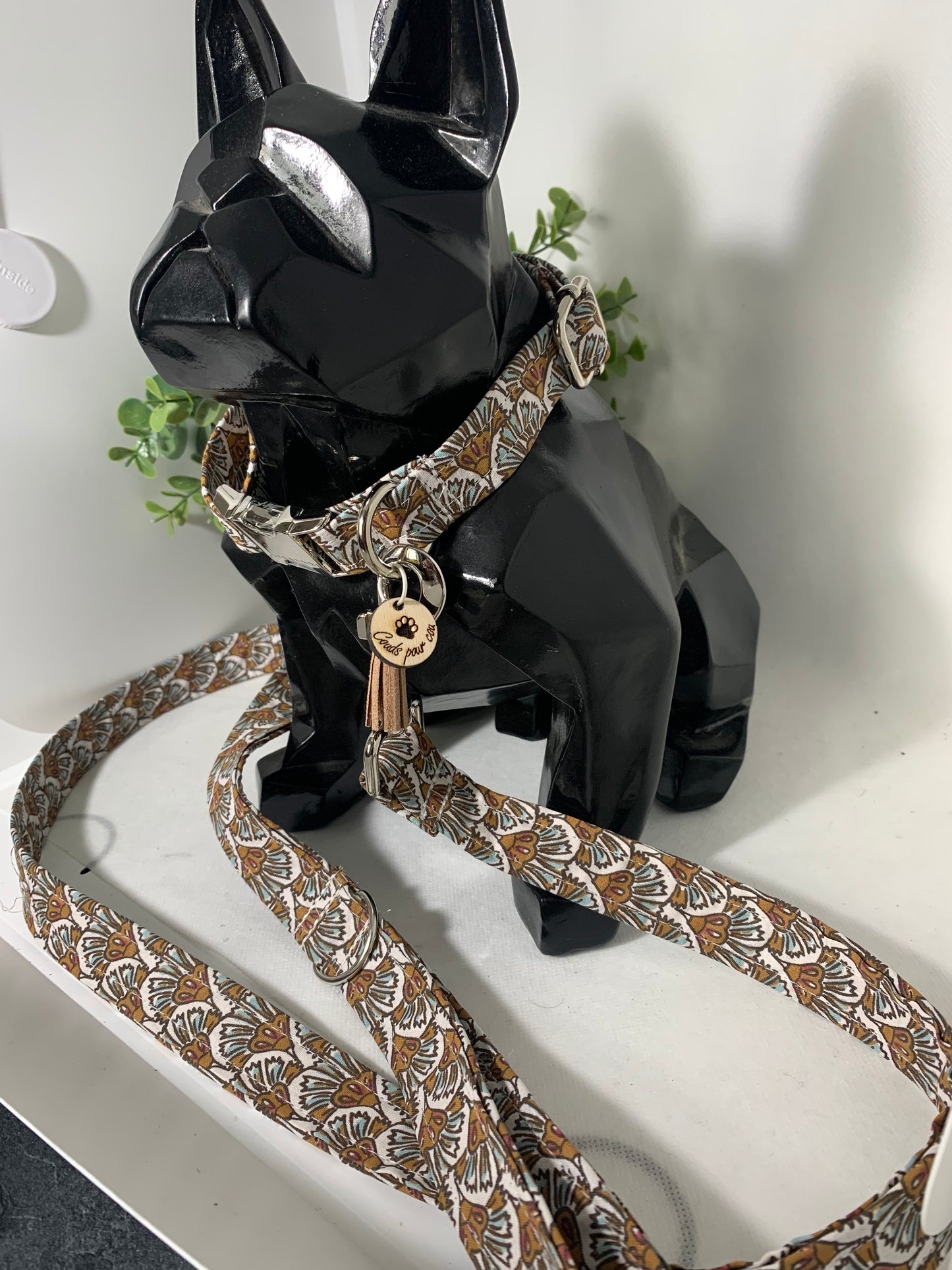 Collier en tissu et sangle pour chien – Réglable et personnalisable collection Heaven
