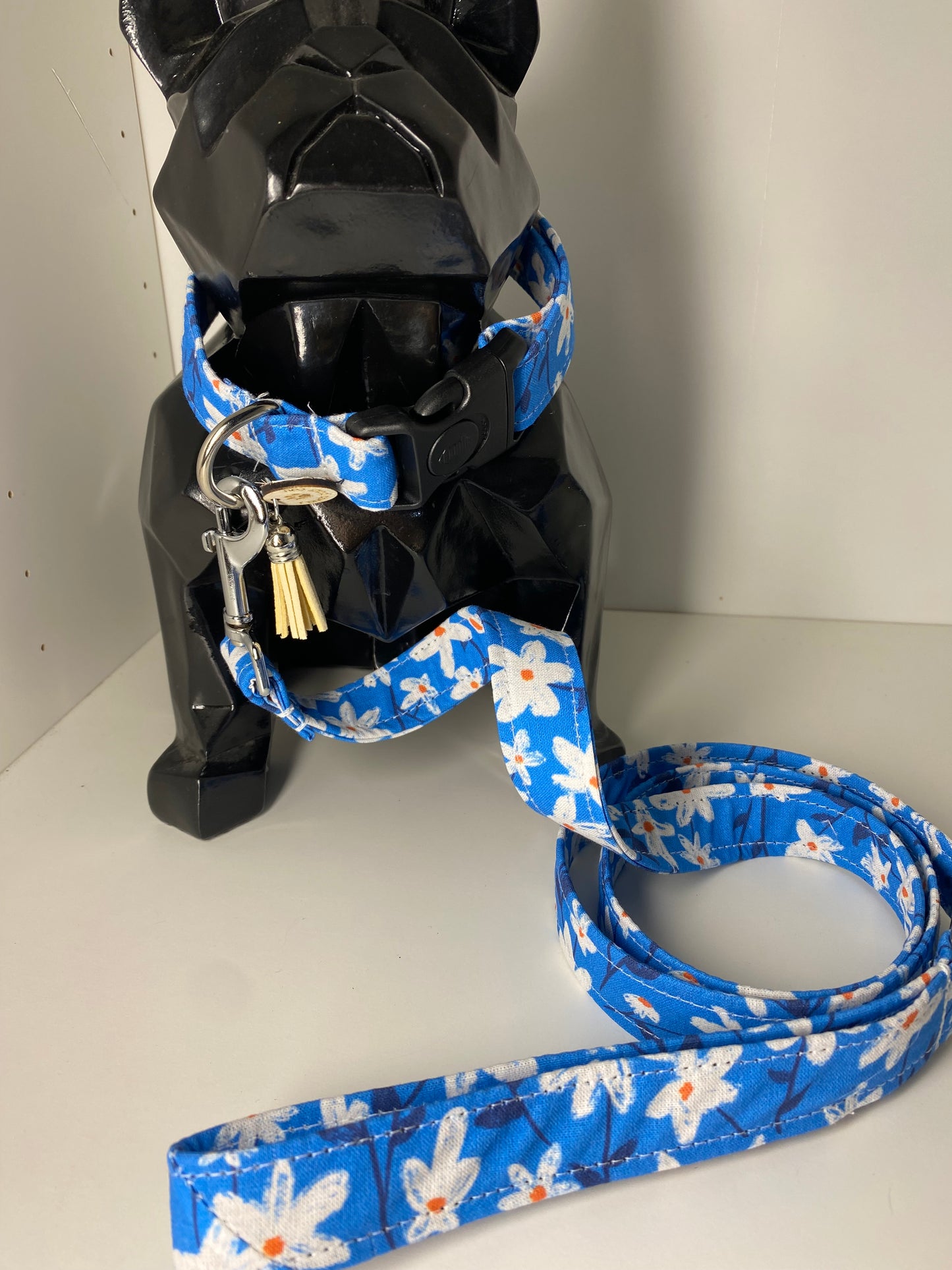 Laisse pour chien en tissu collection fleurs peintes