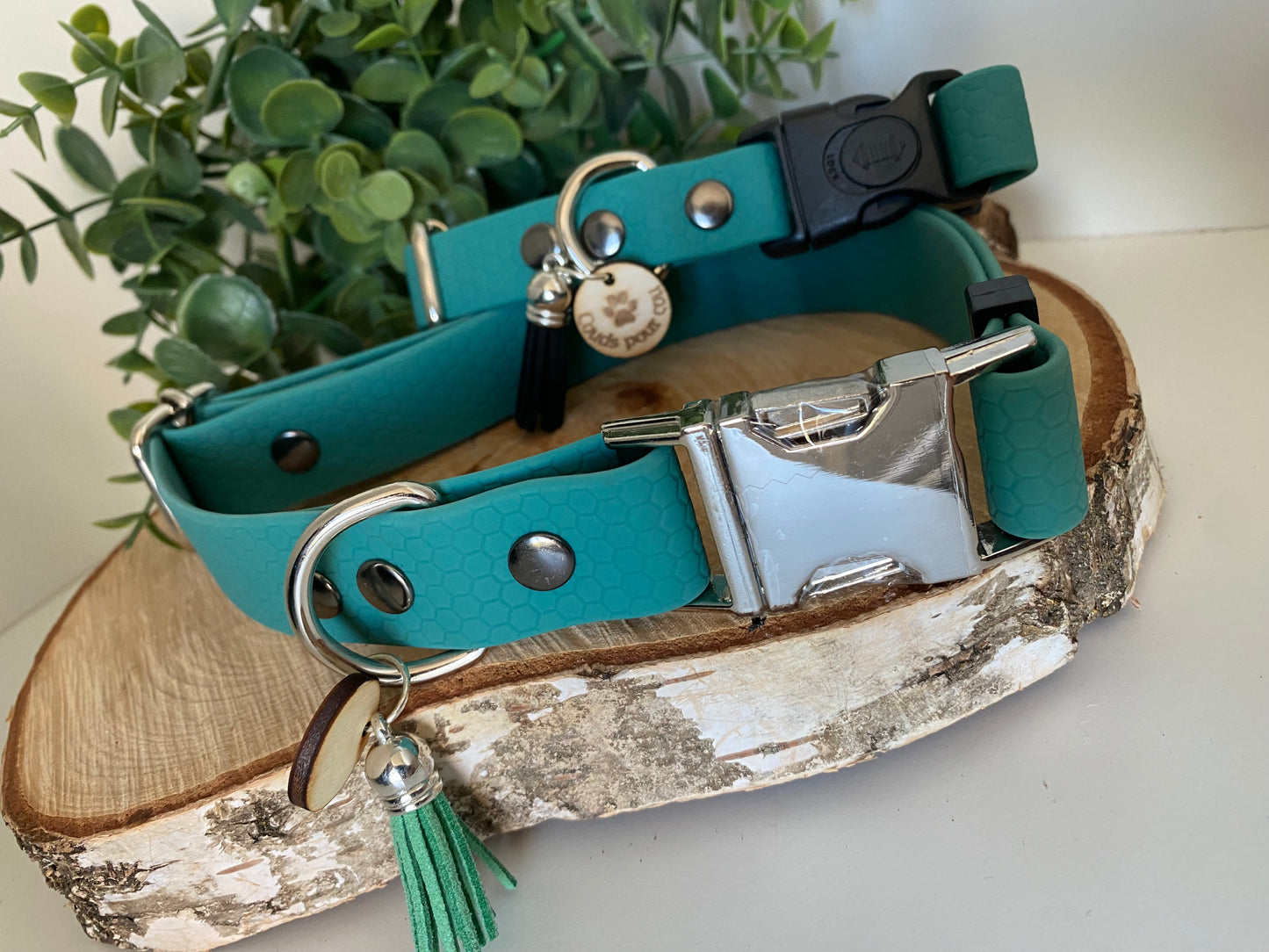Colliers Réglables pour Chiens – sangle hexa vert