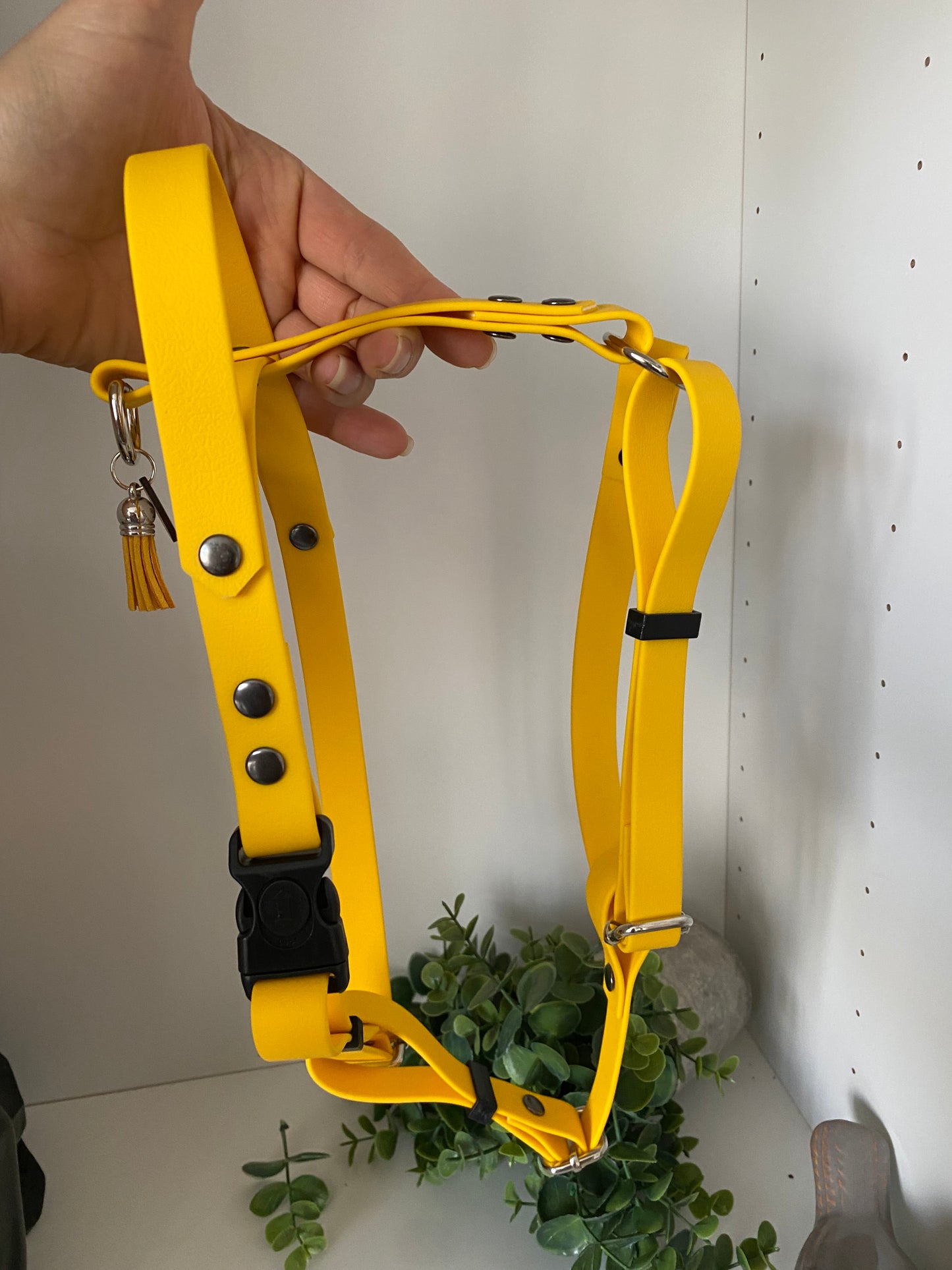 Harnais en H ajustable et imperméable pour chien - Jaune