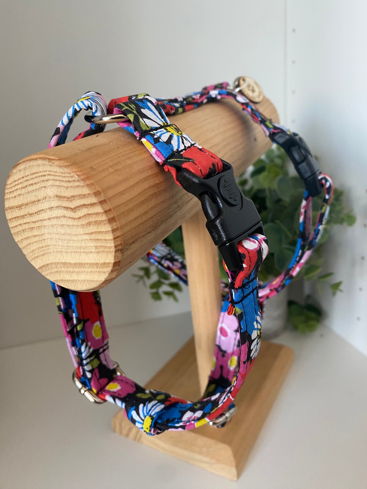 Harnais H 2 clips pour chat ou petits chiens champetre