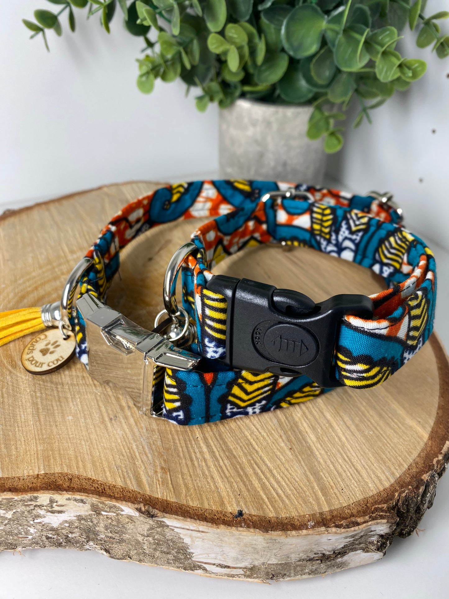 Collier en tissu et sangle pour chien – Réglable et personnalisable wax
