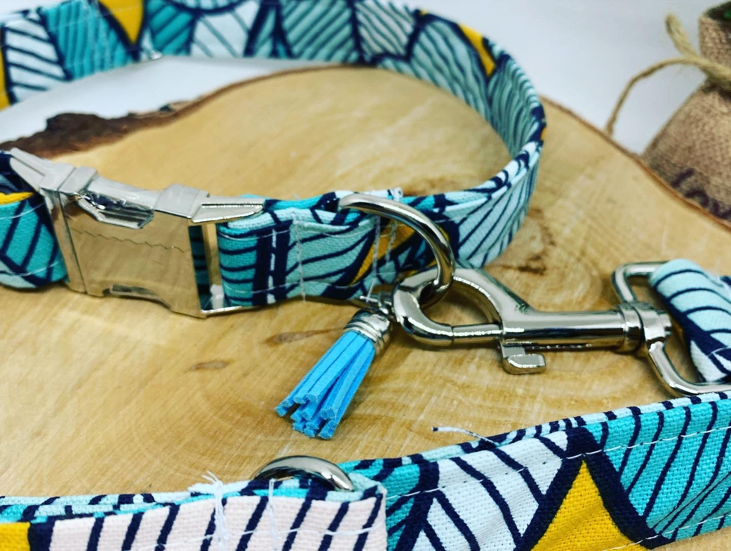 Collier en tissu et sangle pour chien – Réglable et personnalisable collection Archie