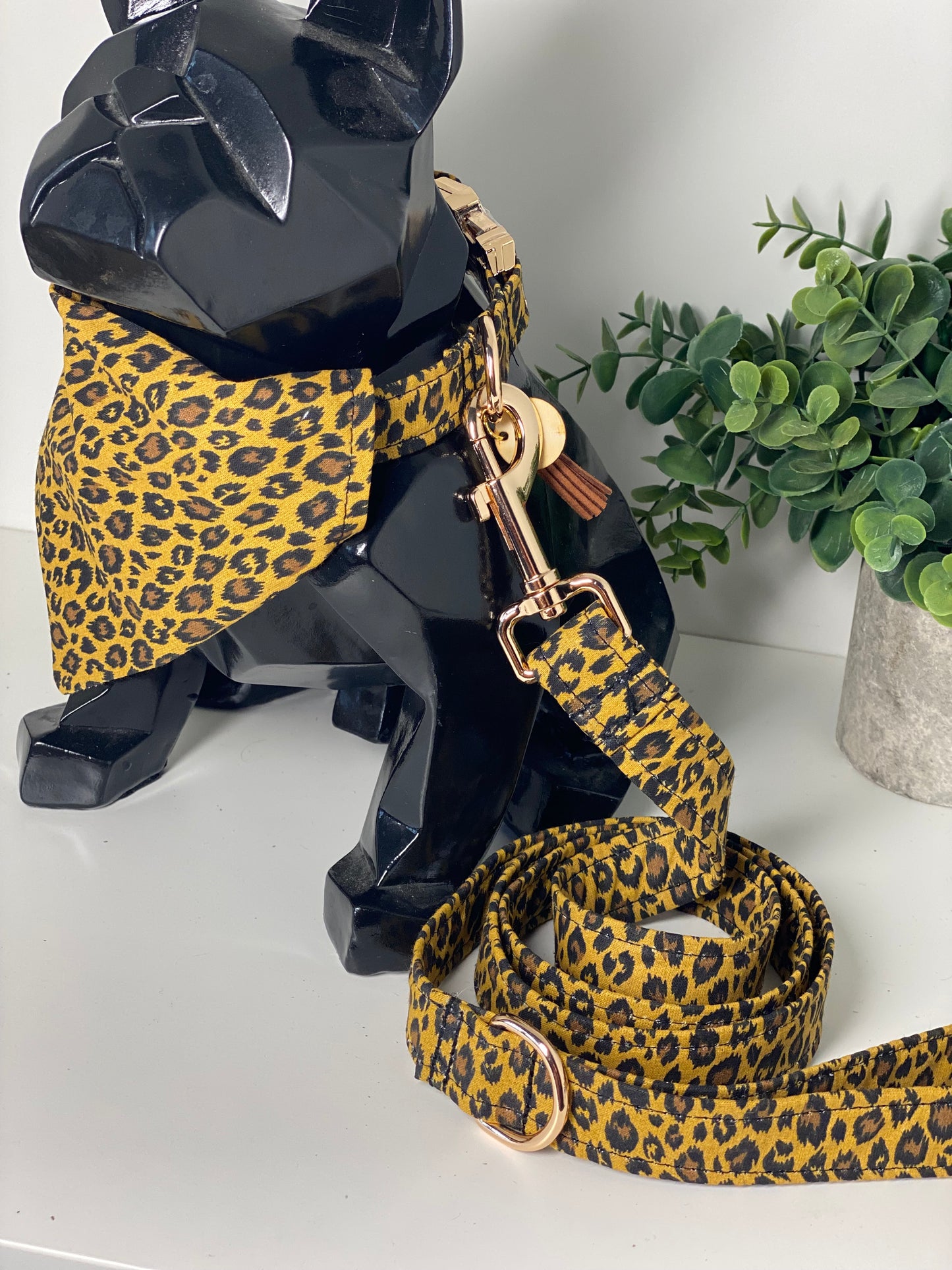 Laisse pour chien en tissu collection leopard