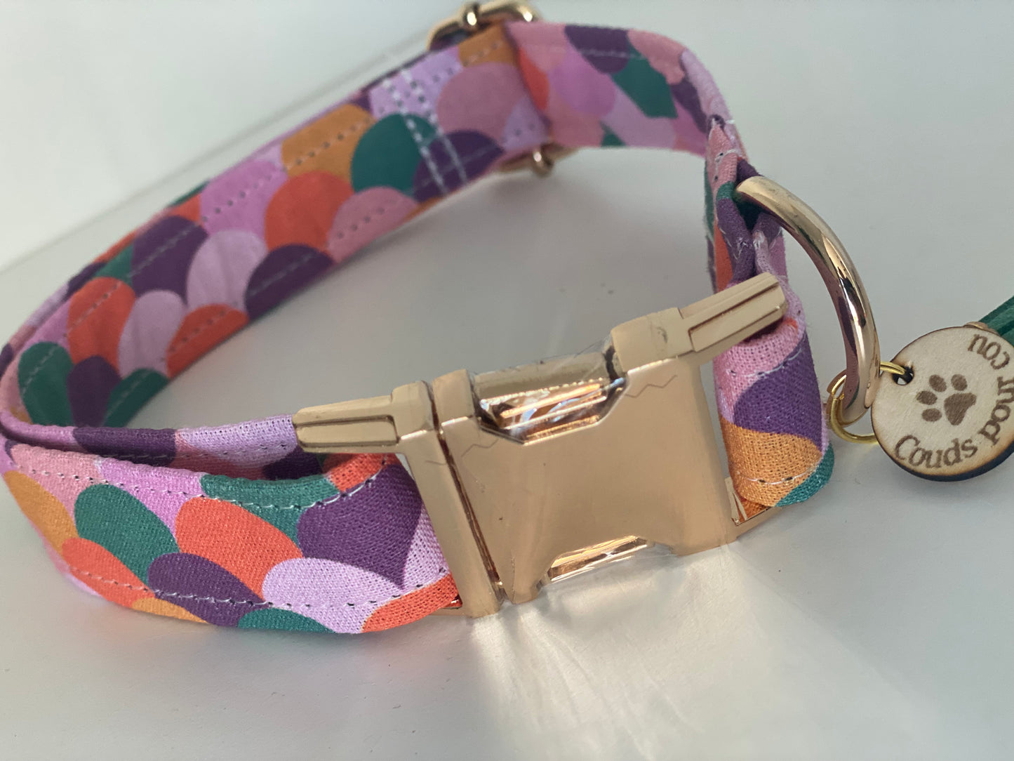 Collier en tissu et sangle pour chien – Réglable et personnalisable collection pimpante