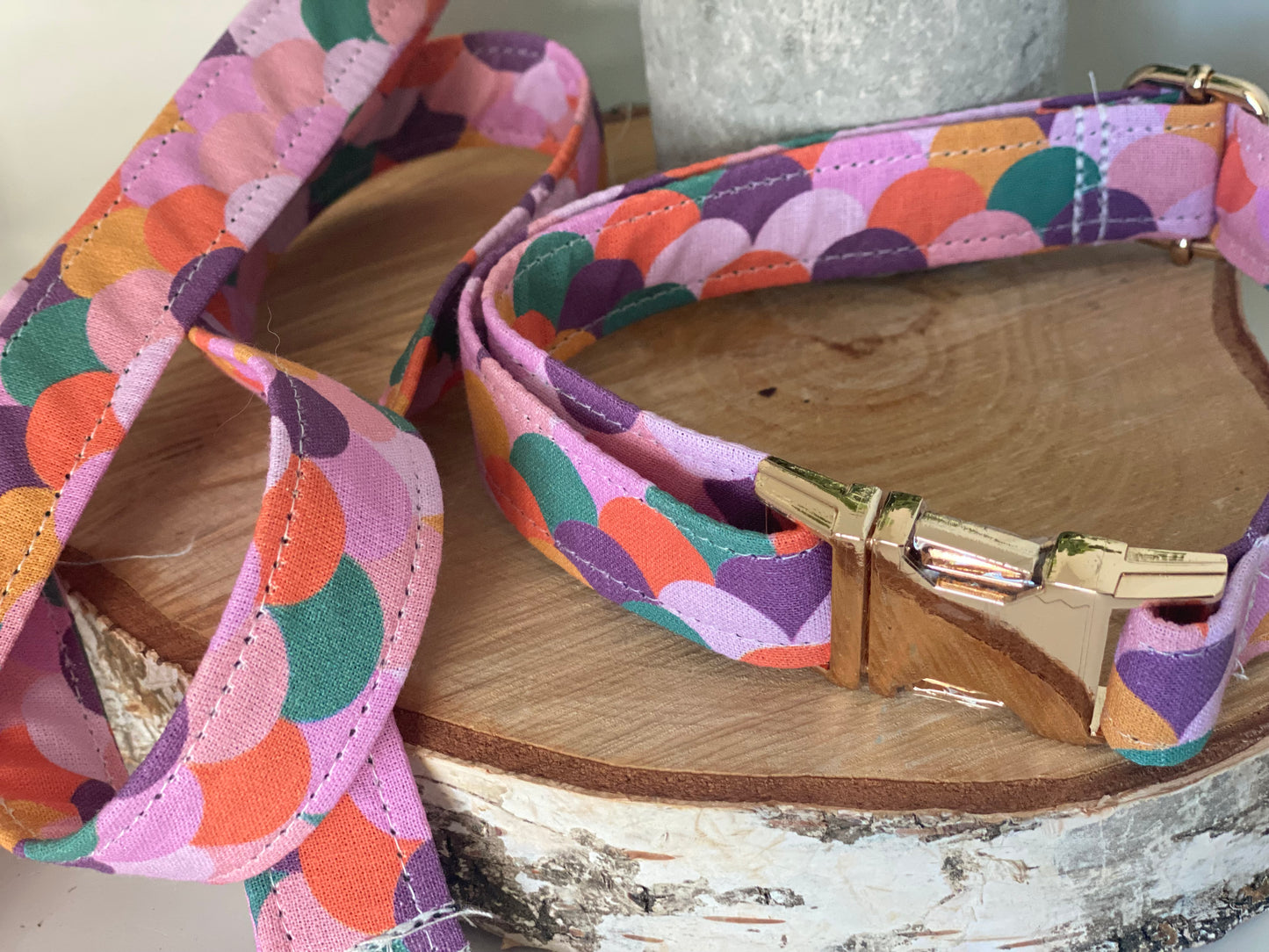 Collier en tissu et sangle pour chien – Réglable et personnalisable collection pimpante