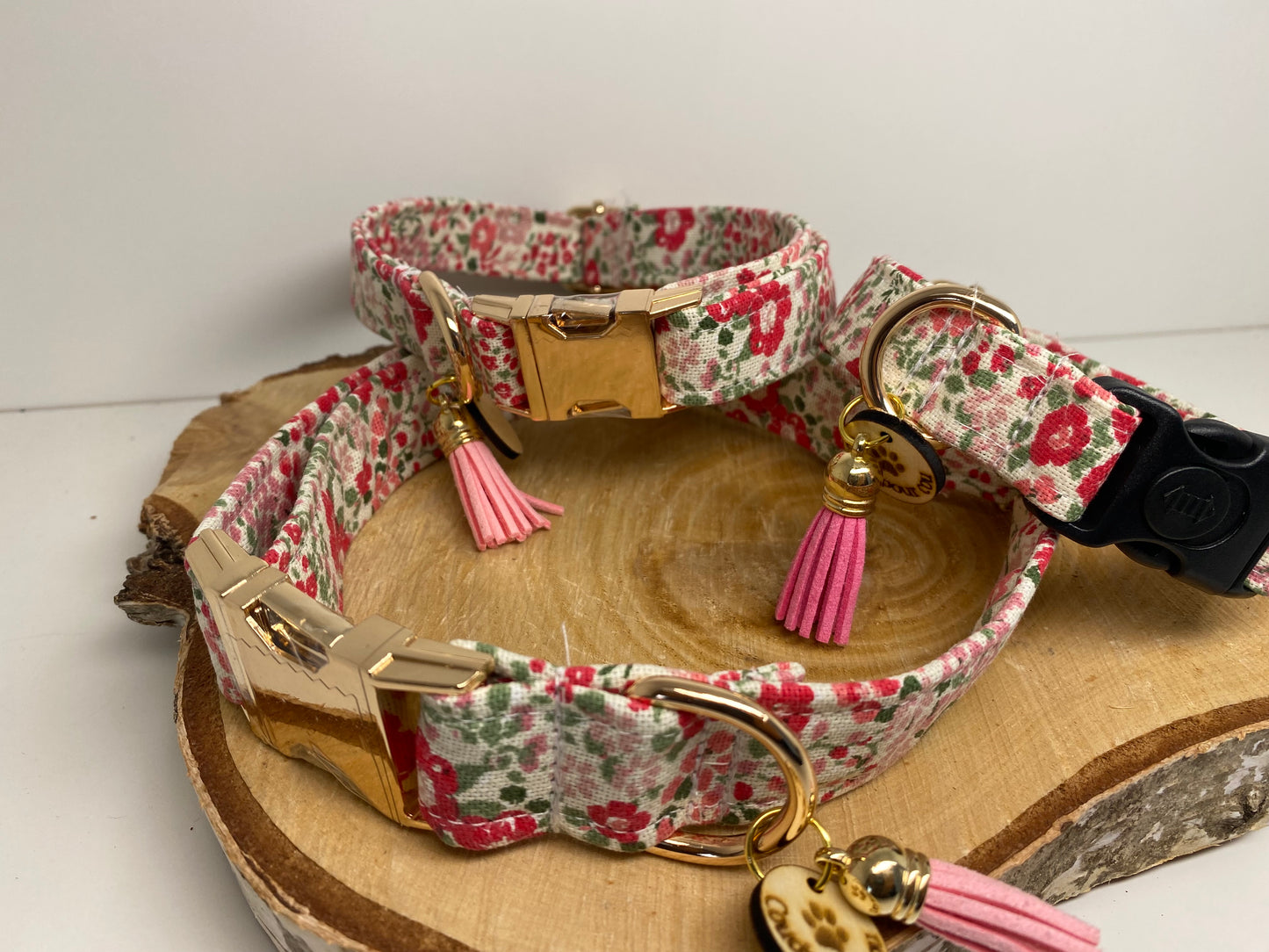 Collier en tissu et sangle pour chien – Réglable et personnalisable collection violette