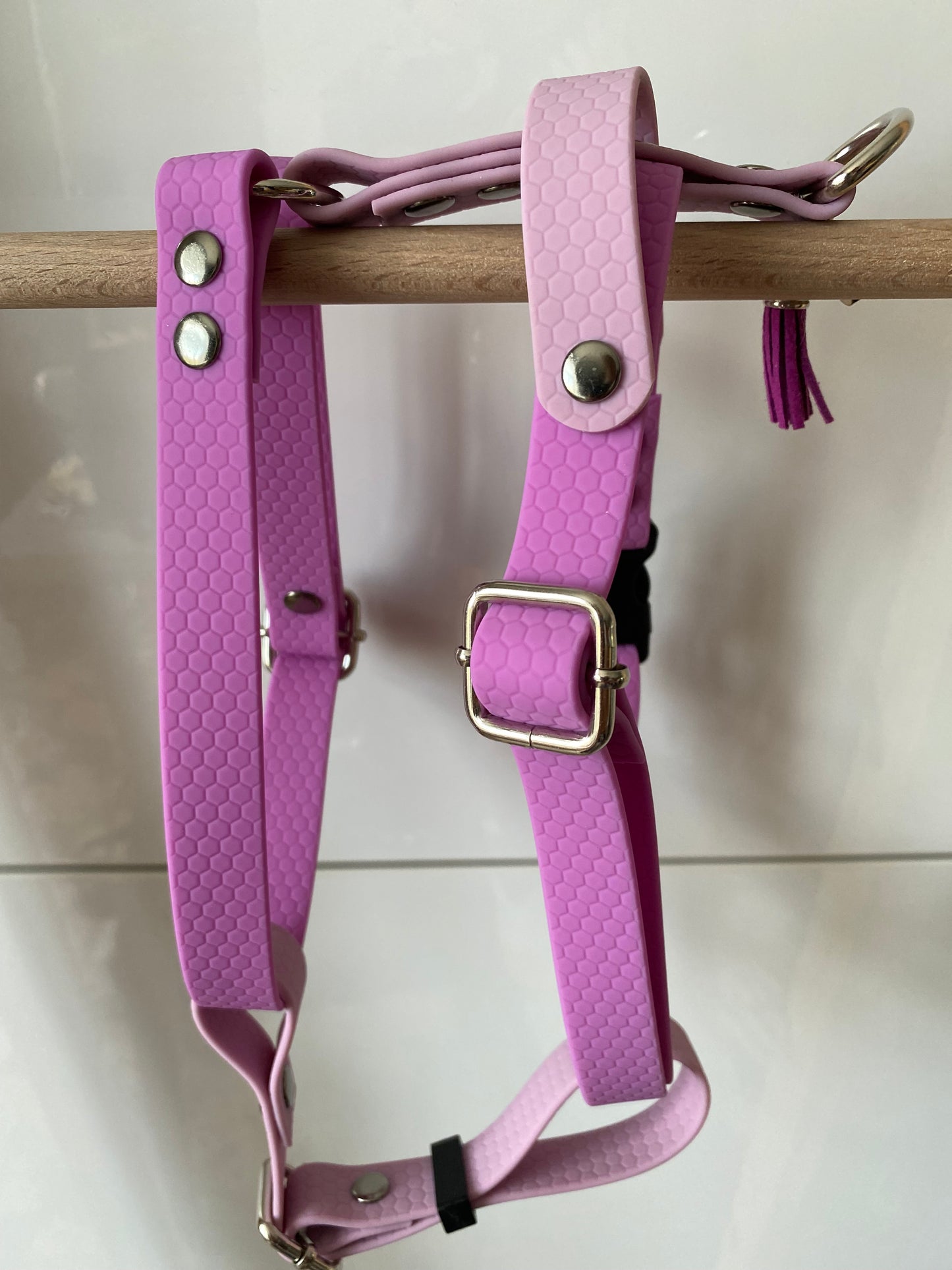 Harnais en H ajustable et imperméable pour chien - parme et lavande