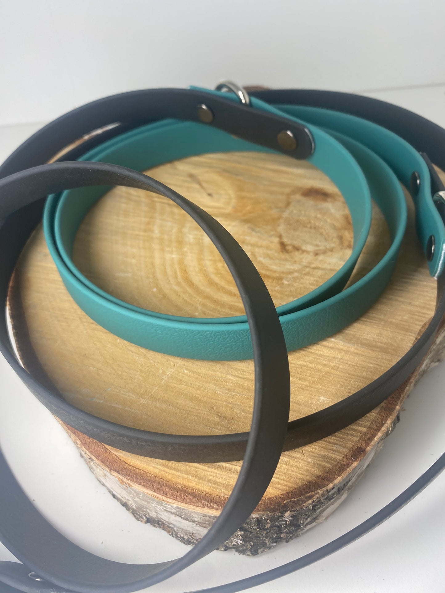 Laisse 3 positions unie couleur noir et vert