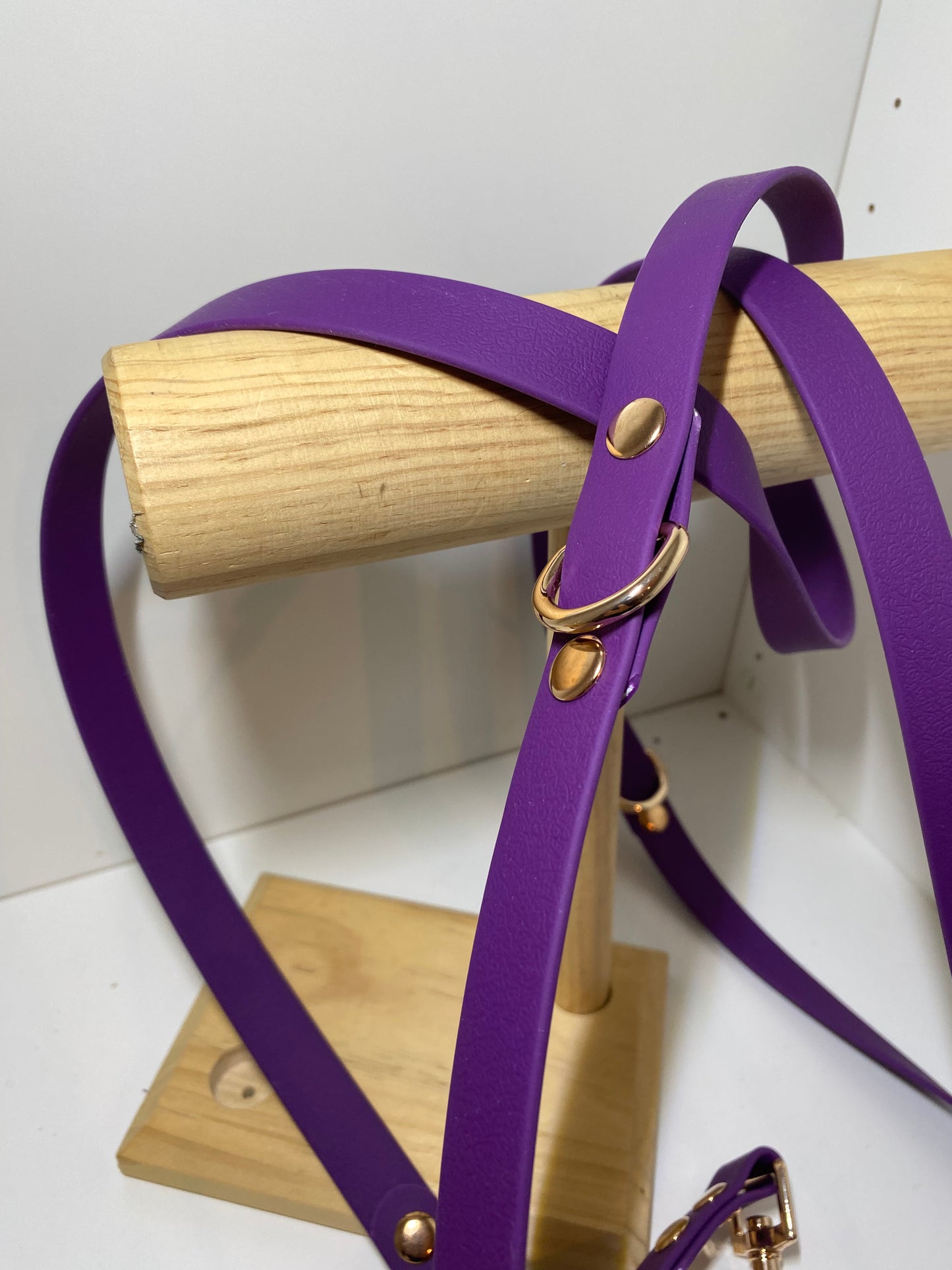 Laisse 3 positions unie violet