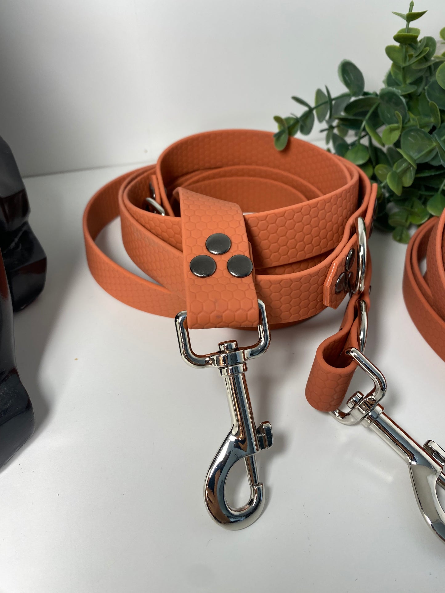 Laisse Mains Libres en Hexa Souple terracotta
