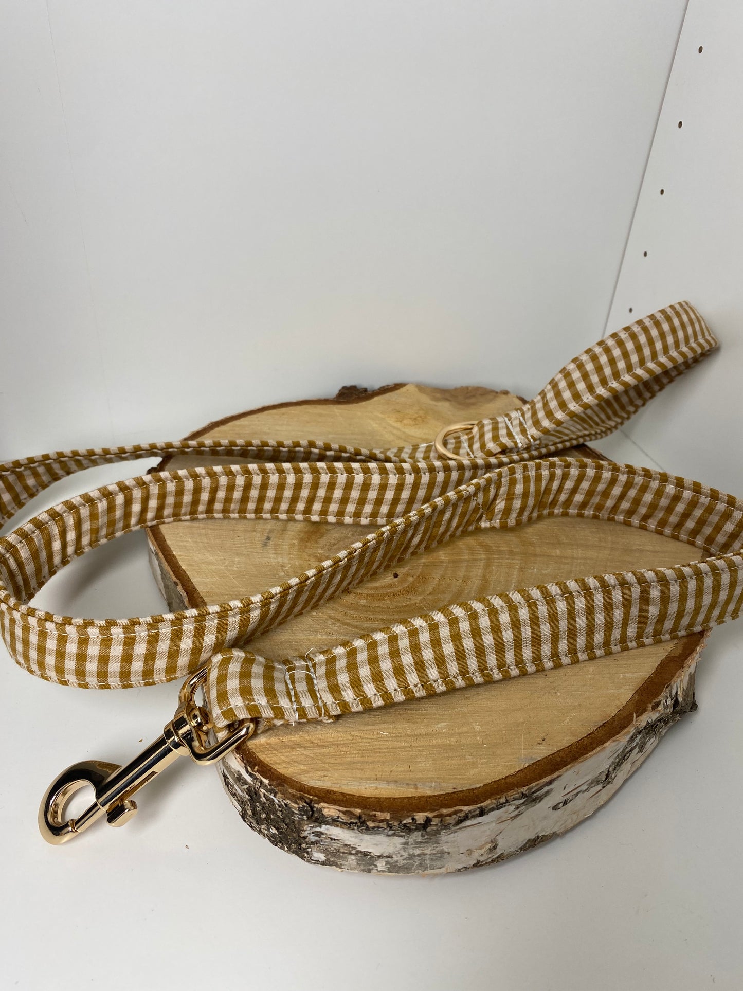 Collier réglable vichy camel