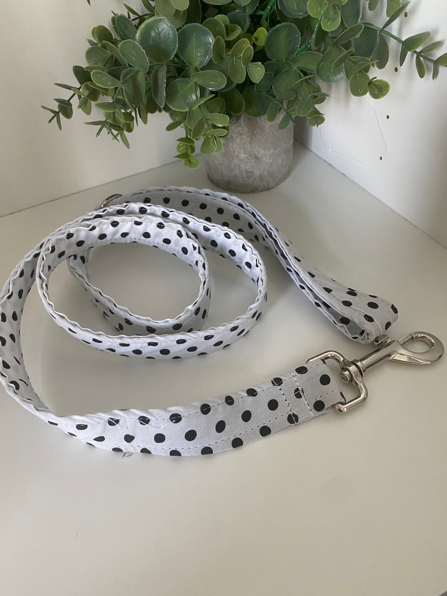 Laisse pour chien en tissu collection pois