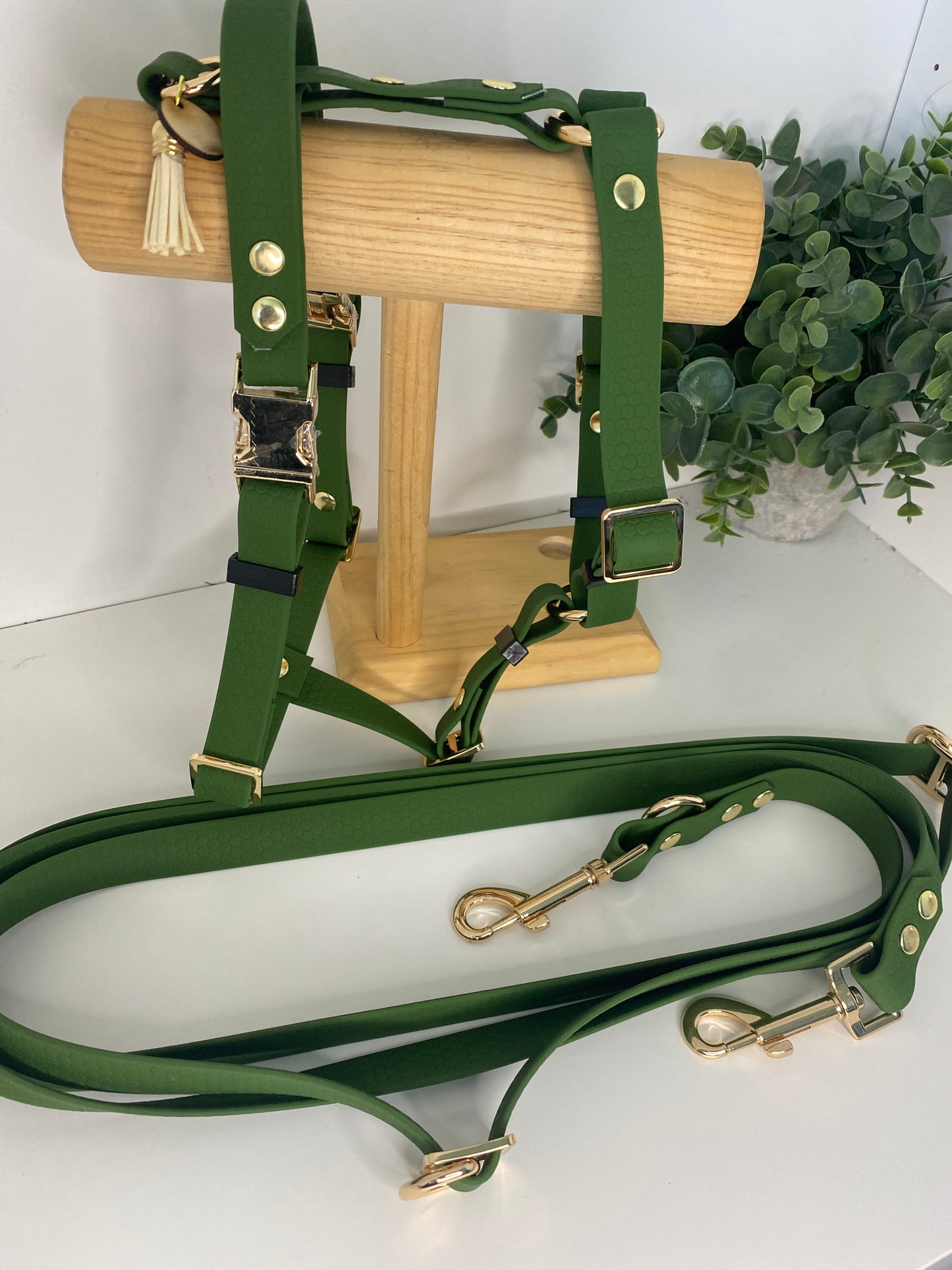 Harnais imperméable en hexa olive