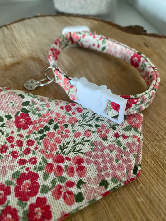 Collier Anti Etranglement Fait Main avec Bandana Assorti - violette