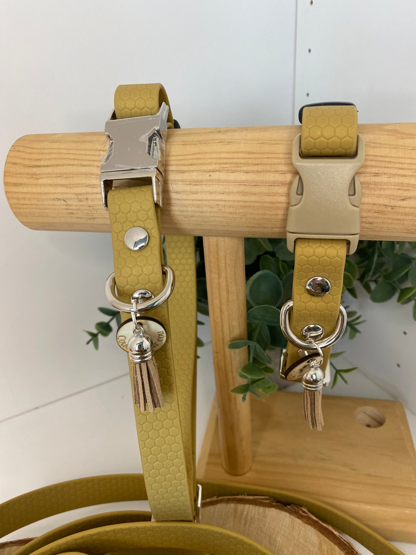 Collier imperméable en hexa doré avec ou dans laisse
