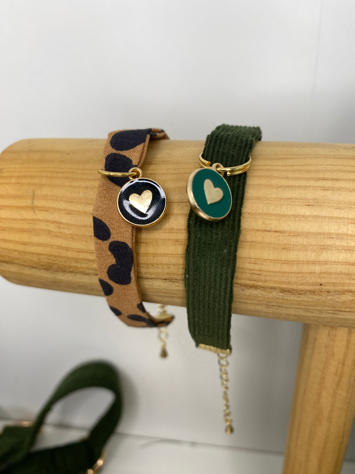 Bracelet  assorti – Matchy Matchy humain & chien ou chat  bandana velours vert anglais