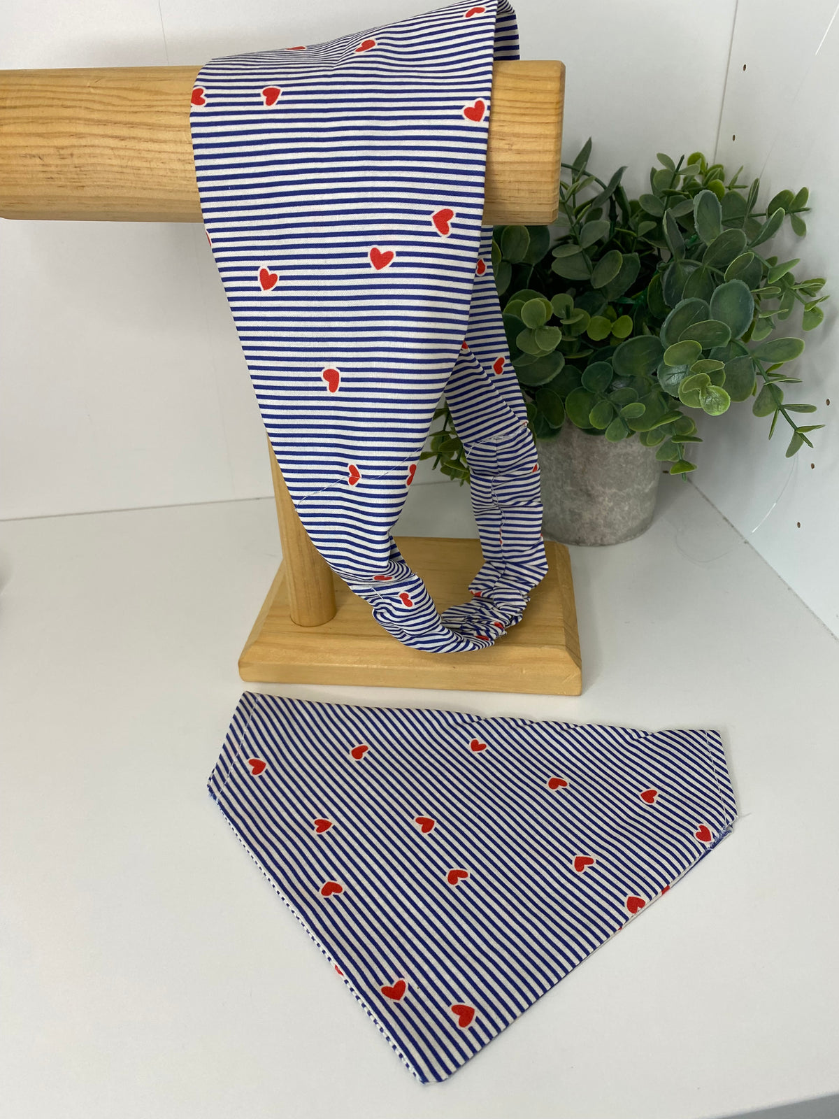 Bandeau assorti – Matchy Matchy humain & chien ou chat rayures cœurs