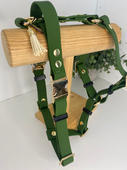 Harnais imperméable en hexa olive