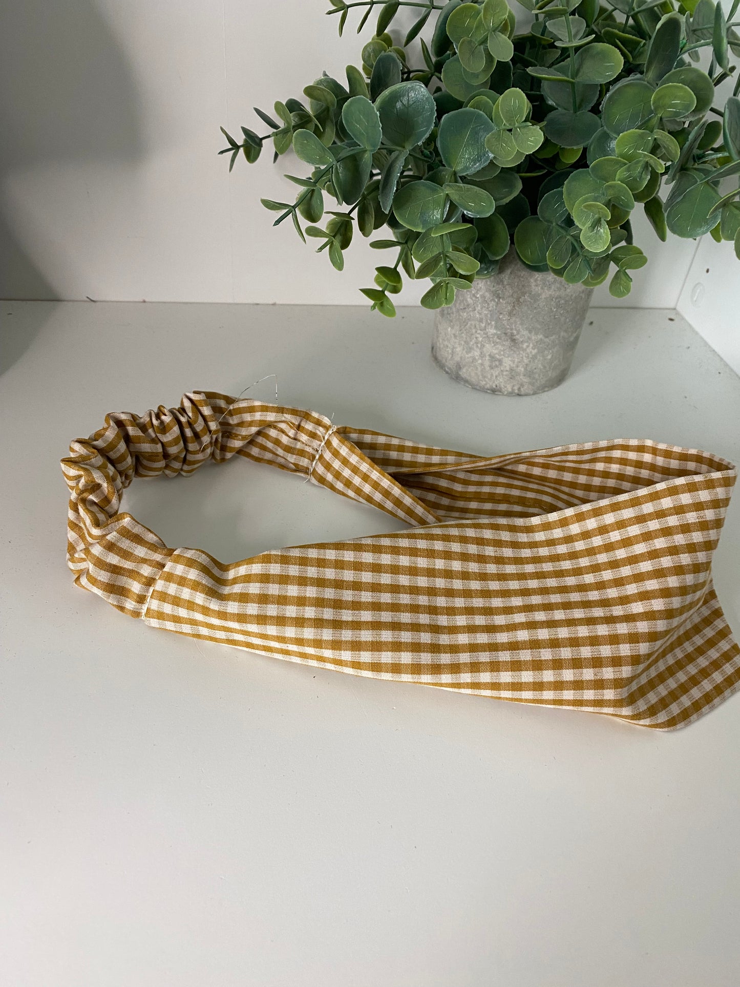 Bandeau assorti – Matchy Matchy humain & chien ou chat vichy camel