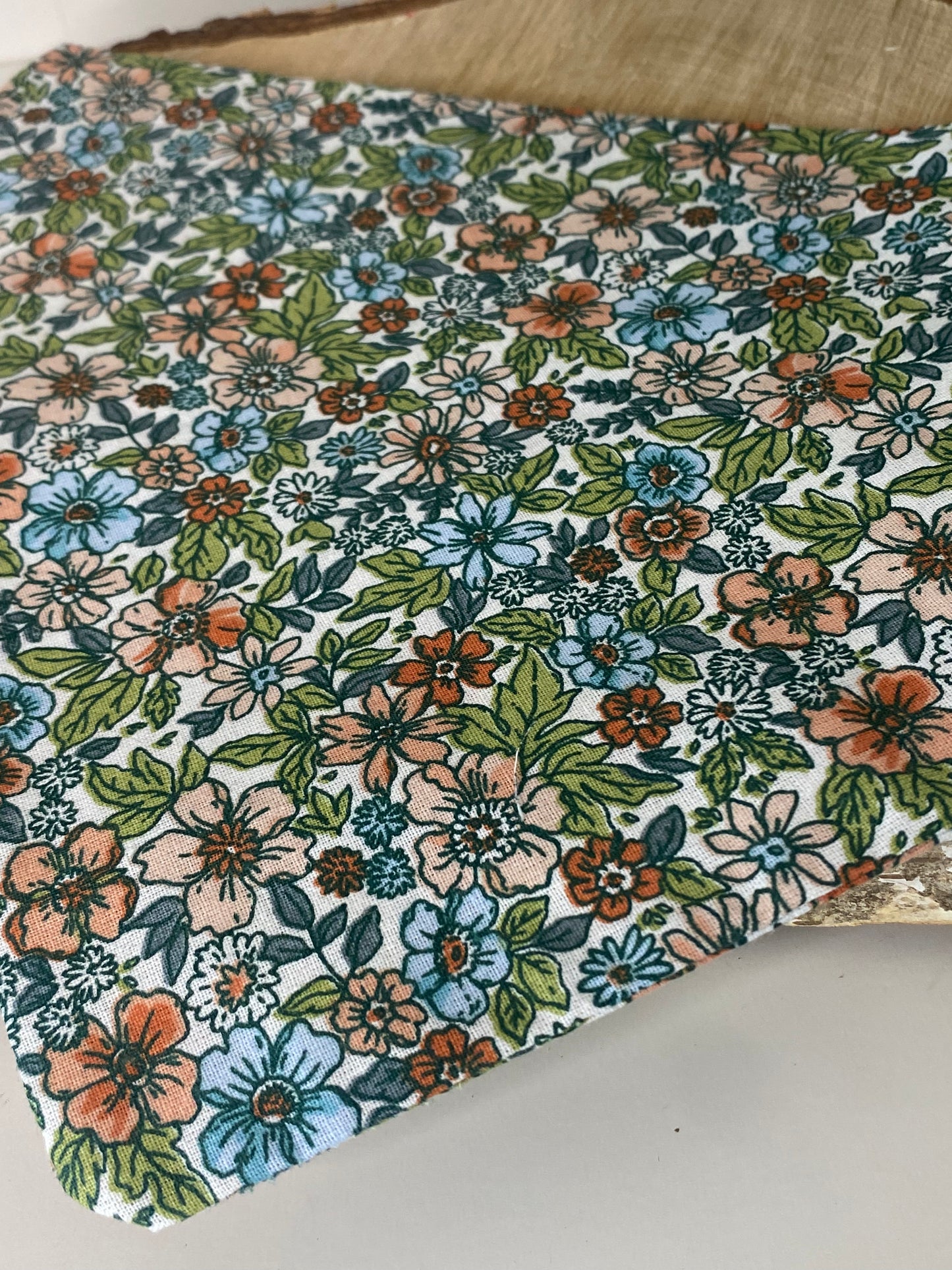 Bandana fleuri bleu ciel