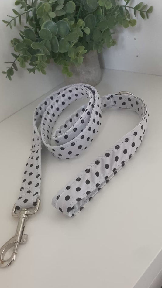 Laisse pour chien en tissu collection pois